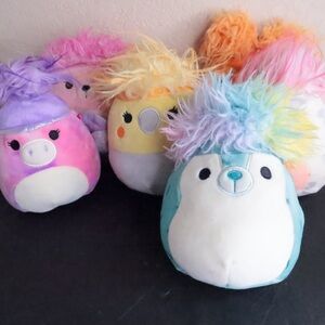 Squishmallows Plush Pet Toys - Pink, Purple, Blue
